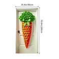 thumbnail image 3 of Honeeladyy Happy Easter Door Cover, Cute Bunny Carrot Photography Backdrops Colorful Easter Rabbit Egg Door Banners for Easter Front Door Wall Indoor Outdoor Party Decorations, 70.87×35.43in, 3 of 6