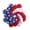 A, variant on 4th of July Patriotic Wreath for Front Door –18.9inch 250th Anniversary American Flag Theme Red White Blue Handmade Flower Shaped Wreath,Memorial Day Independence Day Hanging Decoration