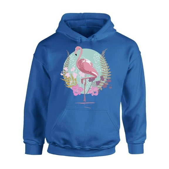 Awkward Styles Flamingo and Orchids Unisex Hoodie Pink Flamingo Hoodie for Him Flamingo Clothes Summer Hoodie for Women Flamingo Sweater for Men Gifts for Her Pink Flamingo Outfit for Men and Women