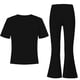 thumbnail image 3 of Camisas de Manga Larga de Niños Tamaño 12-14 Juventud Color Sólido Manga Corta Superior Y Pantalones Largos de Dos Piezas Conjunto de Niños de Vestir Casual, 3 of 6