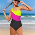 thumbnail image 5 of JAJAHO Girls One Piece Swimsuit Asymmetrical Bathing Suit With Mesh Cover Ups 2 Piece Beach Outfits For Kids Teens 7-18 Years Trendy Swimwear, 5 of 5