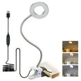 thumbnail image 1 of USB Rechargeable Book Light For Reading In Bed Portable LED Clip On Light With Adjustable Brightness Dimmable Eye Caring Aluminum Alloy Design Projector Clock for Bedroom Ceiling Warm Night Light, 1 of 3