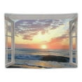 thumbnail image 5 of BCIIG  3D Ocean Tapestry Wall Hanging Sun Sunset Sea Beach Landscape Tapestry Window Tapestries for Bedroom Living Room Home Decor, 5 of 6