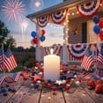 thumbnail image 2 of Memorial Day Saving!4th of July Decorations, Independence Day Wreath Decorations Door Hanging Ornaments Hanging Decorations Feature Wall Accents Artificial Wreaths, 2 of 6