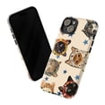 thumbnail image 3 of Starry Bonnet Cat Phone Case, Cute Illustrated Cat with Headscarf iPhone Cover, Whimsical Folk Art Case for iPhone 16 15 14 13 12 11 Plus Pro Max Mini, 3 of 6