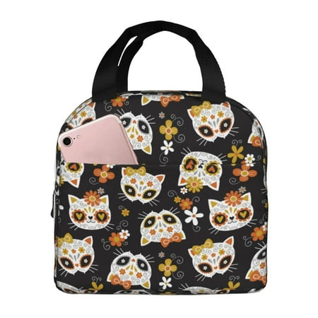 Insulated Lunch Bag for Women Men - Flower fox Leakproof Cooler Lunch Box for Women Men  Lunch Tote Bags for Work School Picnic Travel
