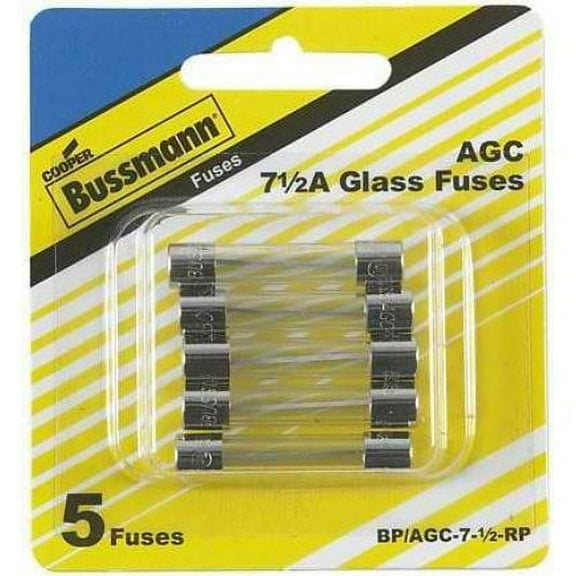 Bussmann Fuse 7.5 Amp BP - 250 VAC - 5 Count