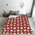 thumbnail image 5 of Honeii Cute Pig with Coins Print Fleece Blanket - Throw Blanket for Bed, Sofa, Couch, Camping, and Travel , Microplush Ultra Soft Warm Blanket-40"x30", 5 of 7