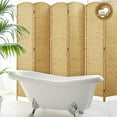 thumbnail image 4 of Jostyle Room Divider 6ft. Tall Extra Wide Privacy Screen, Folding Privacy Screens Freestanding Nature, 4 of 15