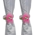 thumbnail image 3 of GROWTH TANK 2 Pieces Curtain Retention With Buckle Shape Artificial Flowers Home Window Bathroom Curtain Accessory Pink, 3 of 8