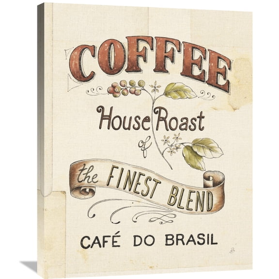Global Gallery's 'Authentic Coffee IX' by Daphne Brissonnet Stretched Canvas Wall Art