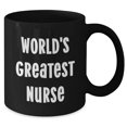 thumbnail image 2 of World's Greatest Nurse Funny Gifts for Nurse Mother's Day Unique Black Coffee Mug from Friends, 2 of 7