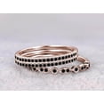 thumbnail image 2 of 1.50 Carat 3 Wedding Ring Wedding Band Stackable Ring Anniversary Ring Trio Ring Set 925 Sterling Silver 18k Rose Gold Plating, 2 of 5