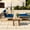 Natural+ Blue, variant on Acacia Wood Outdoor Set with Zippered Cushion Covers / Easy to Maintain
