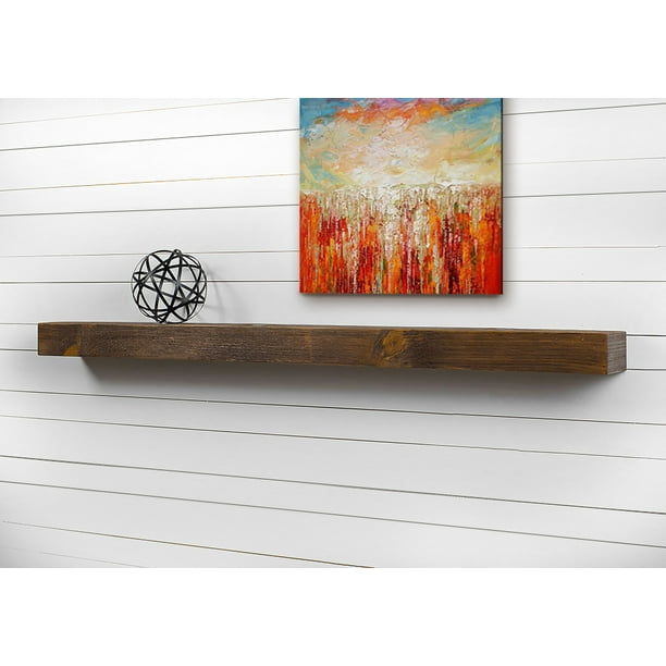 Vail 48 Inch Wood Fireplace Mantel Shelf Rustic Provincial Walmart Com Walmart Com