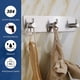 thumbnail image 3 of Gancho adhesivo para toallas de baño Gancho resistente para colgar en la pared sin taladrar Ducha Toallero autoadhesivo Gancho para revestimiento de paredes Cepillo de cocina Gancho adhesivo de níquel, puerta, llave, 3 ganchos MFZFUKR BST3025578-1, 3 of 5