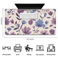 thumbnail image 5 of Long Mouse Pads for Desk,Pioneer Flower Floral Print Pattern Desk Mats on Top Of Desks, Desk Mouse Pad Extra Large with 3mm Non-Slip Base and Stitched Edge for Gaming,Office,Work,Home 47.3"x23.6", 5 of 6