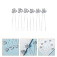 thumbnail image 3 of 6 Pcs Épingles à Cheveux en Alliage de Strass pour Femmes Décorations de Cheveux (Argent), 3 of 8