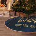 thumbnail image 6 of Daiia Happy New Year 2024 (3) Drawing Merry Christmas Tree Skirt , Xmas Large Lace-up Tree Skirt, Santa Snowflakes Rustic Home Decorations New Year Party Farmhouse Decor-30", 6 of 7