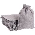 thumbnail image 1 of Bolsas de yute con cordón YANGBOYY 13x18 cm 25 pcs Gris, 1 of 7