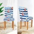 thumbnail image 3 of Yayeee 2 Pack Dining Chair Covers Stretch Parson Chairs Slipcovers Seat Protector, Blue Sailboats, 3 of 6