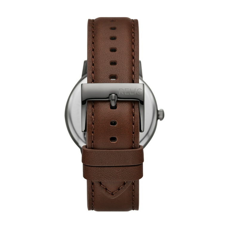 Relic Men's Jeffrey Three-Hand, Gunmetal Alloy Watch - Walmart.com