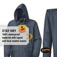 thumbnail image 2 of Pioneer Waterproof Rain Suit for Men - Lightweight Rain Jacket and Rain Pants - 2 Pockets - Navy Blue, 2 of 9