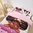 thumbnail image 2 of Castle Fairy Black Cute Princess Duvet Cover Queen,Crown Star Art Queen Bedding,Pink,Pink Reversible,1 Duvet Cover and 2 Pillowcases, 2 of 6