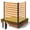 Wood Color & Black Metal, variant on MOPHOTO Outdoor Wood Fence Panels Fence Privacy Screen, Air Conditioner Fence Trash Can Fence Pool Equipment Enclosure Fence, Fence Panels for Outside, 36" L x 36" W x 36" H, 3 Panels
