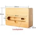 thumbnail image 2 of Soporte de madera para altavoz, soporte para teléfono móvil, amplificador de altavoz, base portátil de madera para teléfono móvil, se aplica a teléfonos inteligentes (marrón), 2 of 5
