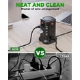 thumbnail image 3 of Barre d'Alimentation Parasurtenseur 16,4 Pi/5 m avec Rallonge, 5 Ports USB, Prise CA 12, Barre d'Alimentation avec USB, Protection contre les Surtensions, Protection contre les Surcharges, Tour Parasurtenseur pour la Maison et le Bureau A, 3 of 7