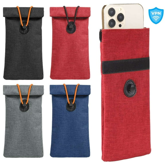 BadPiggies Faraday Bag RFID Signal Blocking Shielding Pouch Anti-Tracking Anti-Hacking Bag for Cell Phone Car Key (Black)