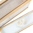 thumbnail image 4 of A&B Home Marble Decorative Box with Metal Accents and Gemstone - 14" x 4.5" x 6" - White/Gold, 4 of 6