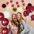 thumbnail image 3 of GEEKEO Birthday Decorations for Women, Burgundy Party Balloon Decorations with Burgundy Rose Gold White Balloons Happy Birthday Banner for Wedding Lady 18th 30th 40th, 3 of 10