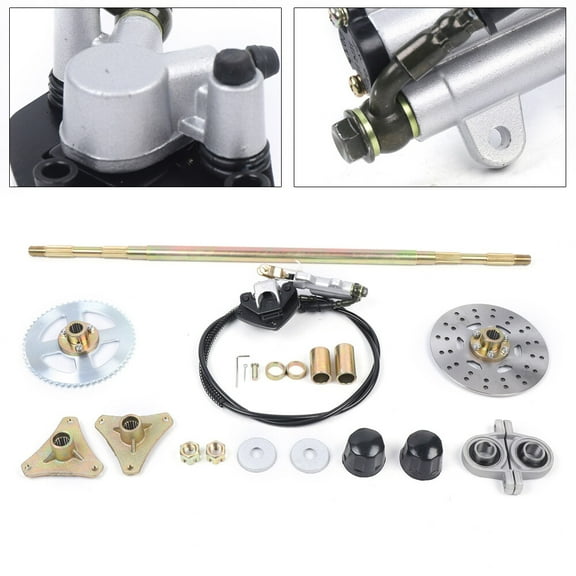 740mm ATV Quad Go Kart Rear Live Axle Kit Complete Brake Assembly Sprocket Kit