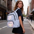 thumbnail image 6 of Pzuqiu Math Capybara School Backpacks 17 Inch Large Capacity Kids Teenagers Schoolbags Bookbags Casual Travel Daypack with Front Zipper Breathable Teen Girls Boys Backpack, 6 of 7