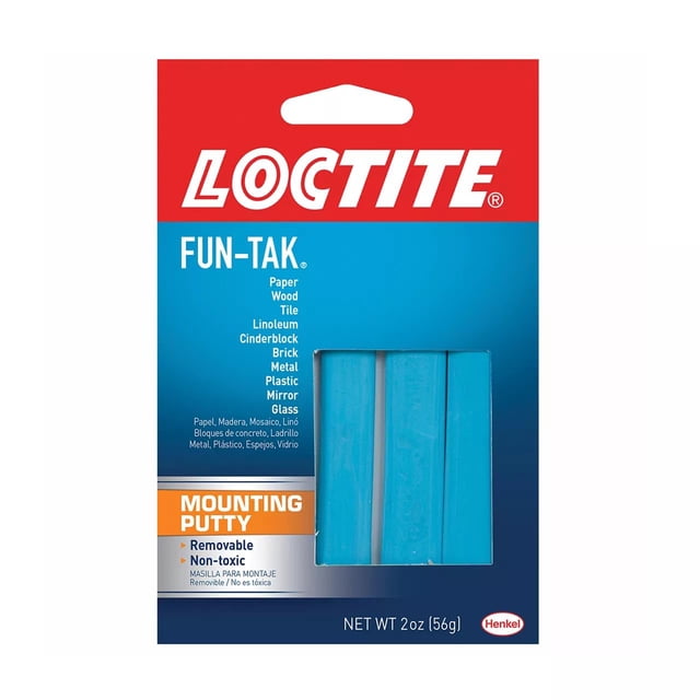 Masilla adhesiva Loctite Fun-Tak para montaje, 56 g, color azul