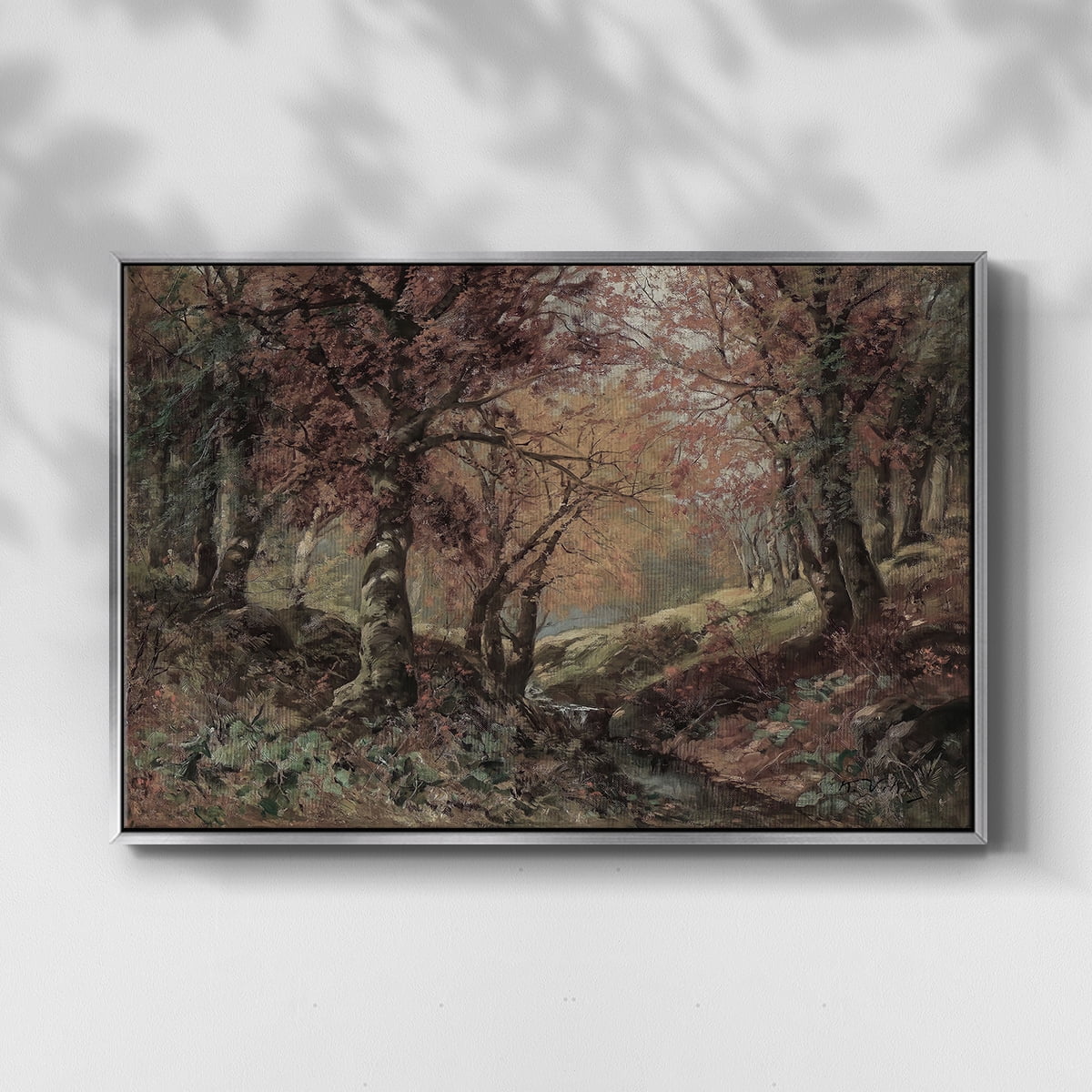 Vintage Landscape-CCCXCI By Wexford Home Framed in Silver Wood Gallery Wrapped Canvas 17 in. x 25 in.