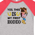 thumbnail image 4 of Inktastic Yes, this IS my First Rodeo- cowgirl in hat and boots Girls Toddler T-Shirt, 4 of 5