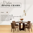 thumbnail image 6 of Dayalane Modern Dining Chairs Set of 2, Velvet Upholstered Farmhouse Kitchen Chairs with Curved Backrest, Wooden Side Chairs for Dining Room Living Room Bedroom, Khaki, 6 of 13