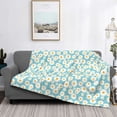 thumbnail image 2 of Naloa Daisy Floral A Flannel Blankets - Thick and Warm Blanket for Winter, Soft Fuzzy Plush King Blanket for All Seasons60"x50", 2 of 6