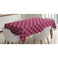 thumbnail image 1 of Renaissance Tablecloth, Classic Victorian Style Flower Damask Royal Lacy Old Fashioned Pattern, Rectangle Satin Table Cover Accent for Dining Room and Kitchen, 60" X 90", Pale Pink Ruby, by Ambesonne, 1 of 2