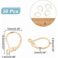 thumbnail image 2 of 30 Pcs Lever Back Earring Hooks 24K Gold Plated French Hook Ear Wire Open Loop Leverback Ring Flat Round Earrings Making Suitable for Jewelry Making DIY Craft Supplies Gold, 2 of 6
