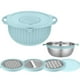 thumbnail image 2 of Colador giratorio de acero inoxidable con 3 cuchillas para cortar, picar, lavar, escurrir frutas y verduras. Colador de arroz | Ayudante de cocina multifuncional 4 en 1., 2 of 4