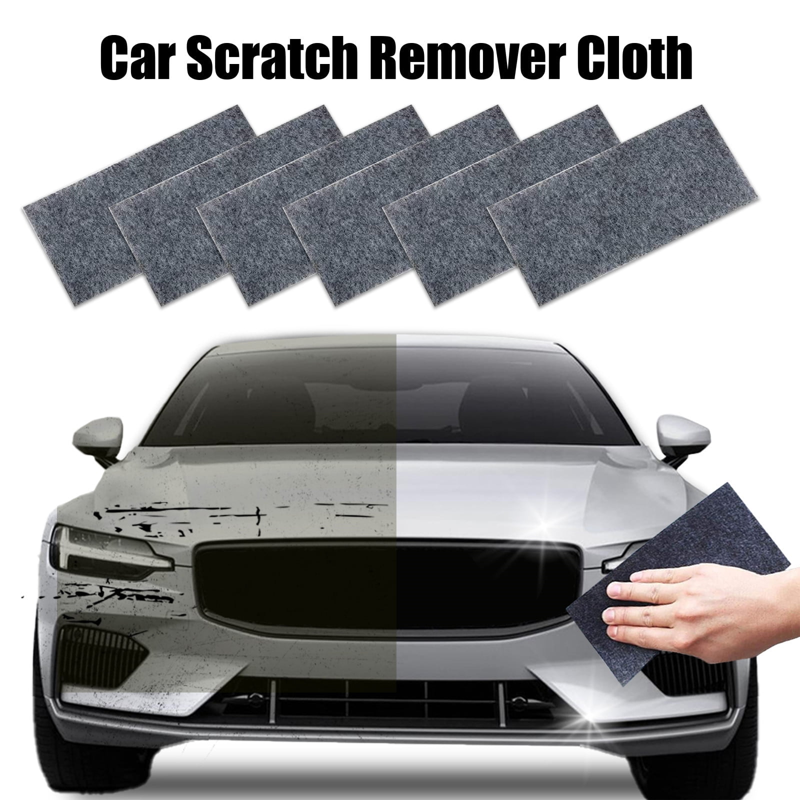 6 Pack Nano Sparkle Cloth Car Scratch Remover Set,Nano Ma/gic Cloth Scratch Remover Cloth,Nano