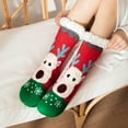 thumbnail image 3 of Women's Thick Fleece Slipper Socks Fuzzy Christmas Reindeer Cute Thermal Socks Xmas Winter Holiday Funny Gifts, 3 of 4