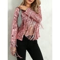 thumbnail image 3 of Suagox Women's Sequin Party Jackets Sparkly Long Sleeve Open Front Tassel Jackets Blazers Clubwear, 3 of 9