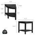thumbnail image 7 of Dextrus Poly Lumber Shower Bench, 18" Corner Shower Stool Corner Bench with Storage Shelf for Bathroom, Spa -Black, 7 of 7