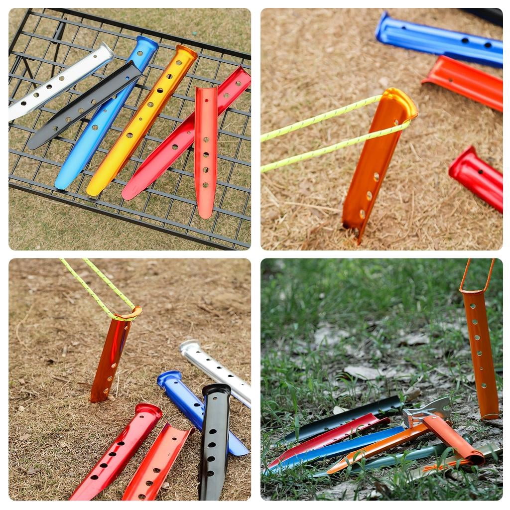 Yihuala 10lots Winds Stakes Portables Tent Pegs Multifunctional Beach Tent Pegs for Camping Travel and Adventure