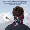 thumbnail image 4 of Neck Gaiter Face Cover Scarf, geometric elements Soft Face Sun Mask Cover Scarf Headband Cooling Sweat Absorbing Bandanas Hiking Cycling Running, 4 of 7